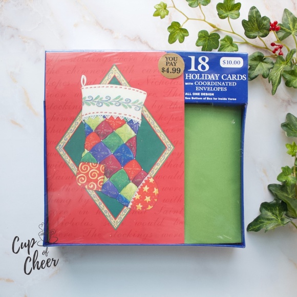 🔥Sale!✨3/$20🎄Holiday Cards w/Envelopes - Picture 1 of 4